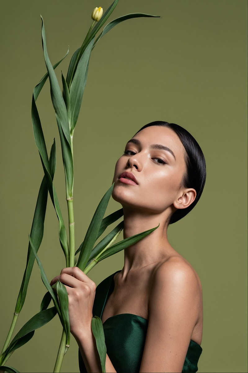 model-posing-with-flower-studio